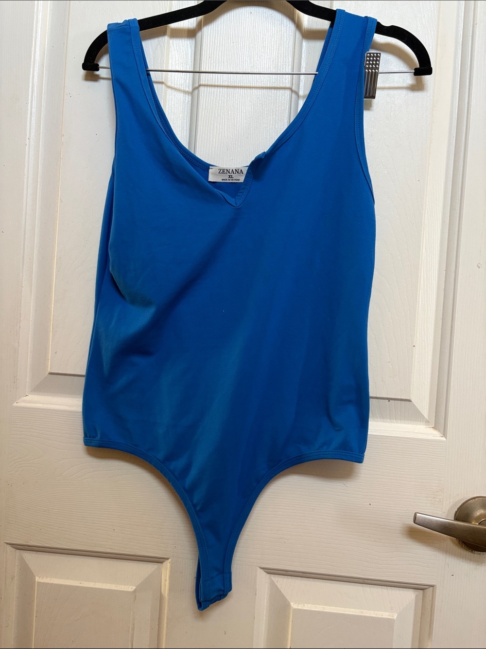 Zenana Outfitters Vibrant Blue Scoop Neck Bodysuit